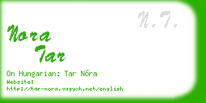 nora tar business card